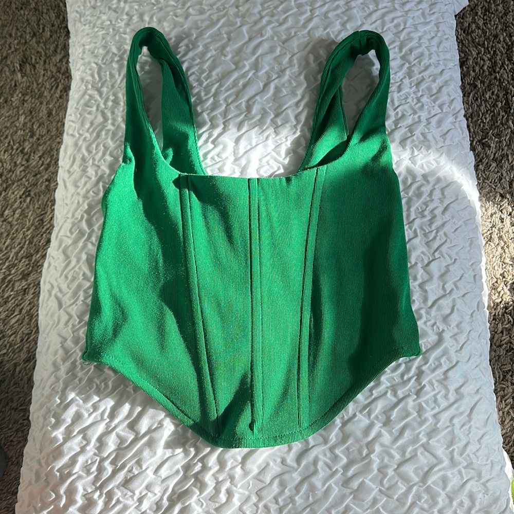 Green corset top